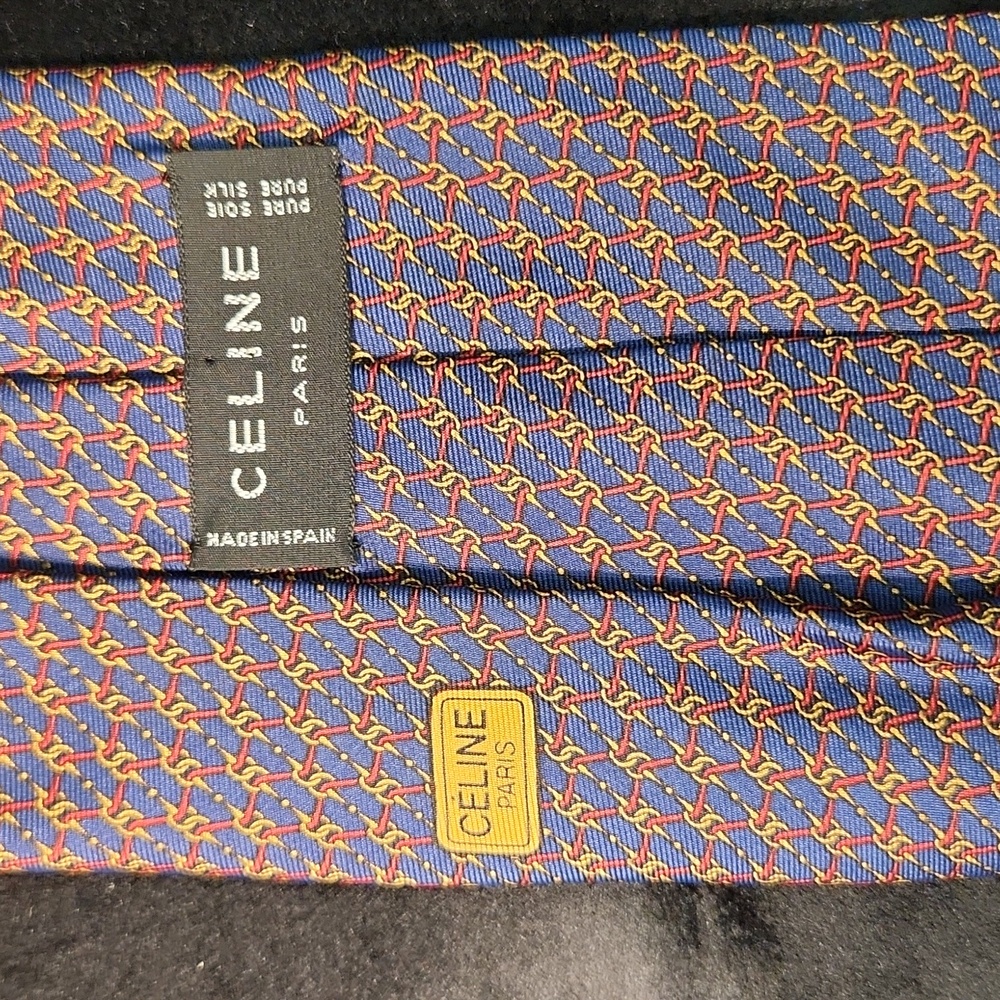 Celine Necktie 100% silk - Picture 4 of 6